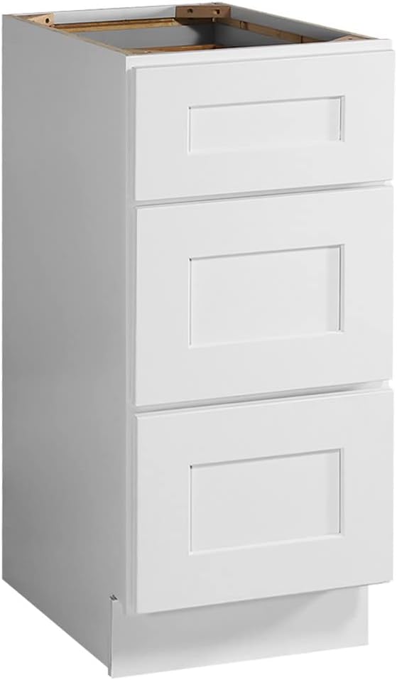 Brookings Shaker Unassembled Base Kitchen Cabinet B18, 18 W x 24 D x 34.5 H, Painted White with Sherwin Williams®, Solid Wood – Design House, 561340 | Adjustable Shelves, Adjustable Hinges, Floor Mount, Contemporary/Modern, Wood, Kitchen, 561340