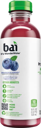 Bai Antioxidant Infusions, Brasilia Blueberry, 18 Fluid Ounce