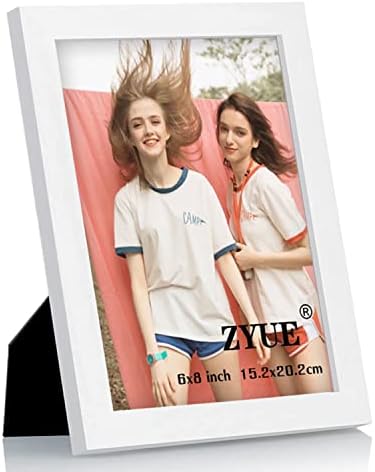 6x8 inch Picture Frame Made of 100% Solid Wood and High Definition PlexiGlass Display Pictures for Table Top Display and Wall Mounting Photo Frame
