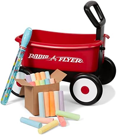 Radio Flyer Push & Pull Walker Wagon with Teddy Bear, Ages 1-4 Years, Red