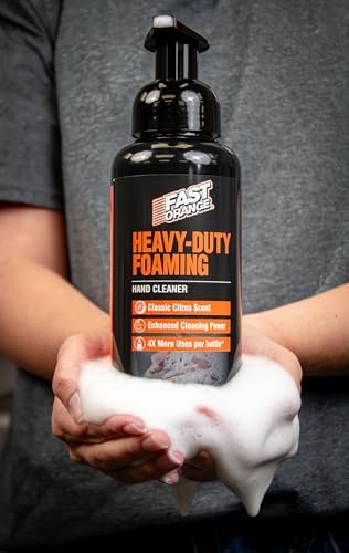 Fast Orange 25108 Pumice Lotion, Heavy Duty Hand Cleaner, Natural Citrus Scent, Waterless Cleaner For Mechanics, Strong Grease Fighter, 7.5 oz