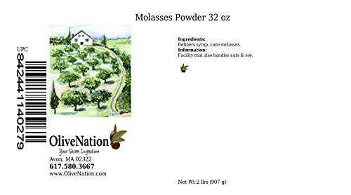 OliveNation Molasses Powder - 32 oz | Add Sweet Molasses Taste without Stickiness- Fine Ground Powder for Sweet or Savory Baking, Dishes, Rubs, Sauces