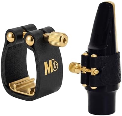 Leather Alto Saxophone Ligature Adjustable Single-Screw Fastener | for E-Flat Alto Sax Mouthpieces - Professional Woodwind Accessory for Warmer Tone