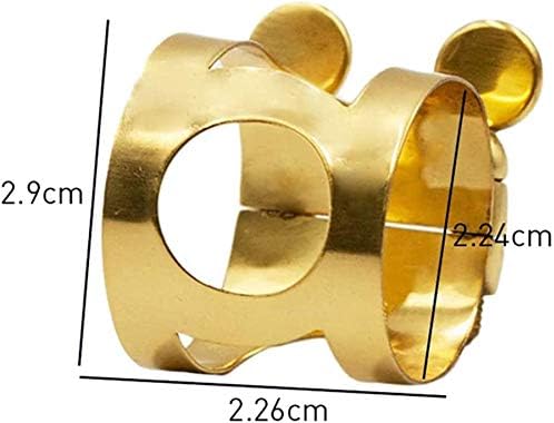 Jiayouy Alto Sax Mouthpiece Ligature Double Screws Ligature Brass