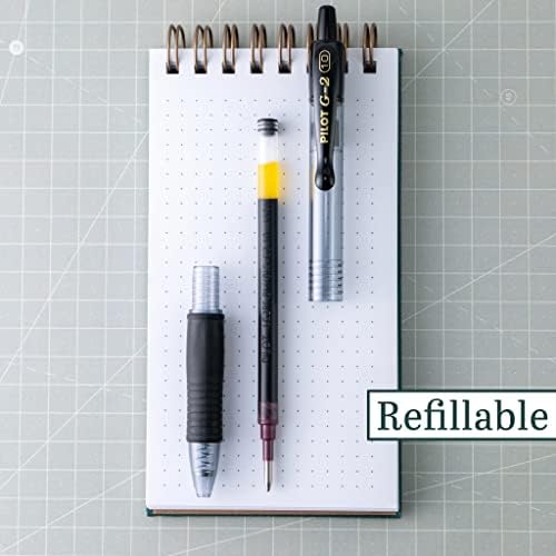PILOT G2 Premium Rolling Ball Gel Pens, 1.0 mm, Black Ink, 4-Pack