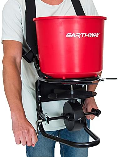 EarthWay 3100 40 LB Professional Chest Mount Hand Crank Broadcast Spreader Including Even Spread Technology