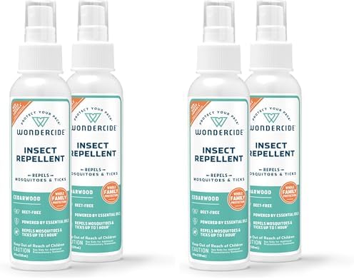 Wondercide - Mosquito, Tick, and Insect Repellent with Natural Essential Oils - DEET-Free Bug Spray and Killer - Safe for Family - Cedarwood 2-Pack of 4 oz Bottle | With Natural Essential Oils - DEET-Free Bug Spray and Killer - Safe for Family