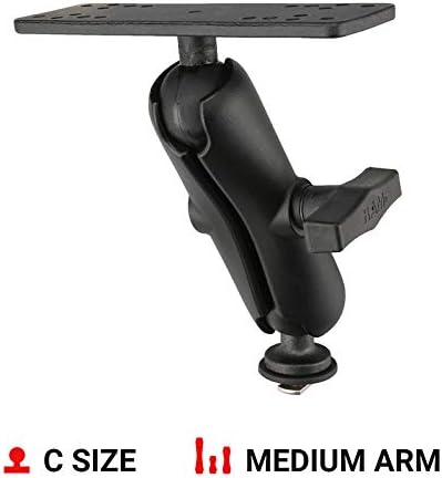 RAM Mounts Fish Finder Track Mount for Garmin, Lowrance & Humminbird | T-Bolt track base with C Size 1.5" ball