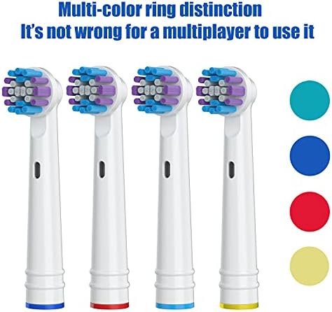 Replacement Toothbrush Heads for Oral-B, 4 Pack Replacement Heads Compatible with Oral B Braun Electric Toothbrush, 1 Count (Pack of 4)