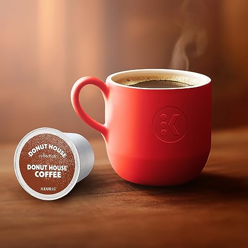 Donut House Collection Chocolate Glazed Donut, Single-Serve Keurig K-Cup Pods, Flavored Light Roast Coffee, 24 Count