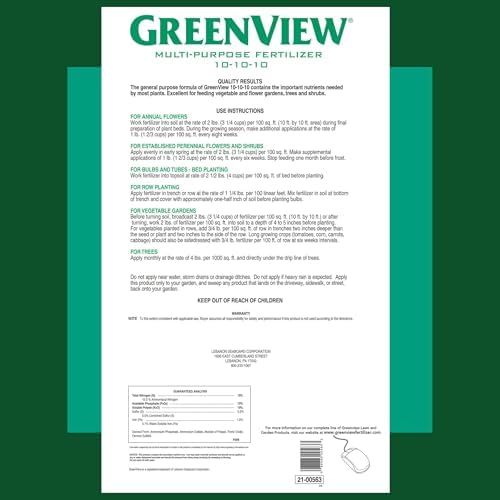 Lebanon Seaboard Corporation Green View No.40 10-10-10 All Purpose Fertilizer (21-30192)