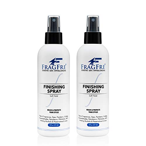 Hair Finishing Spray 8 oz - Flexible Soft Hold - Hair Spray for Sensitive Skin - Fragrance Free Hypoallergenic Parabens Free - Non Irritating Quick