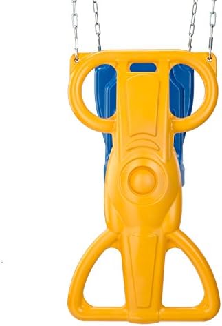Swing-N-Slide Wind Rider Glider Swing, No Swing Hangers Yellow/Blue, 72" H x 14" W x 25" L