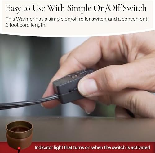 Candle Warmers ETC 2-in-1 Candle and Fragrance Warmer for Warming Scented Candles or Wax Melts and Tarts with to Freshen Room, Midas