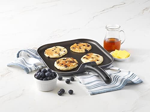 GoodCook 11-Inch Square Griddle Pan, Nonstick Aluminum Frying Pan, Even Heating, Ergonomic Handle, Perfect for Eggs, Bacon, and Breakfast