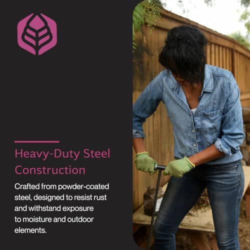 Yard Butler Manual Lawn Coring Aerator, ID-6C - Lawn Care Tool for Aerating - Long-Handled - Power-Coated Steel Construction - Comfortable Cushioned Handles Garden Tool - Easy to Use | Long-Handled Aerator, Powder-Coated Steel Construction, Cushioned Han…