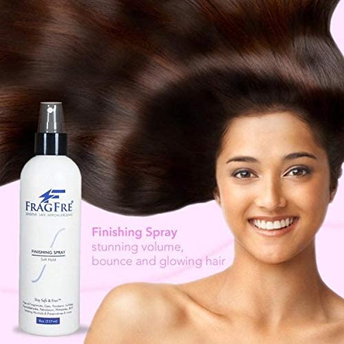 Hair Finishing Spray 8 oz - Flexible Soft Hold - Hair Spray for Sensitive Skin - Fragrance Free Hypoallergenic Parabens Free - Non Irritating Quick