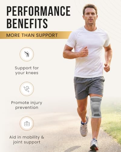 MagnetRX® Magnetic Knee Sleeve – (2-Pack) Effective Compression Knee Brace with Magnets for Knee Comfort & Recovery – Magnetic Knee Brace