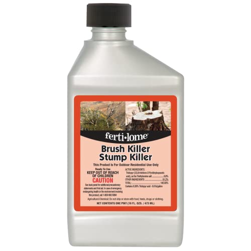 Fertilome (11485) Brush Killer & Stump Killer Woody Plant Control, 32 oz | Triclopyr ester concentrate - Controls woody plants, vines, stumps in non-crop areas - Property owners