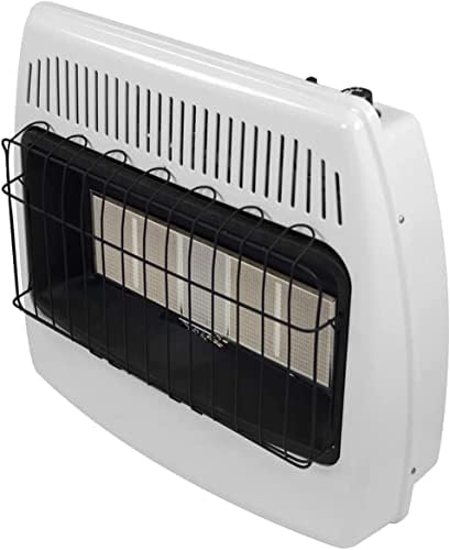 30,000 BTU Natural Gas/Propane Wall Heater for Indoor Use - Dual Fuel, Vent-Free