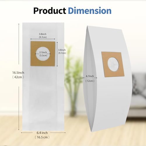 10 Packs Type Y Vacuum Bag Replacement to Hoover WindTunnel Upright Type Y, Z, YZ Vacuum Cleaners Paper Bags Replace Part 4010100Y