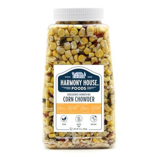 Harmony House Foods Soup Mix, Corn Chowder Soup, 10 Ounce Quart Size Jar