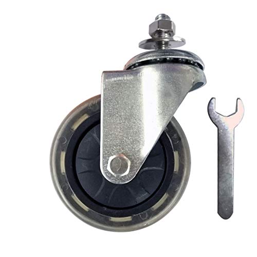 4'' Quiet Rubber Wheel Replacement for Hoverboard Seat Attachment (Single Bolt Type) (4'')