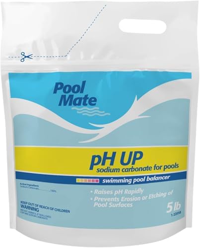 Pool Mate 25-Pounds Premium pH Up for Swimming Pools | 100% Sodium Carbonate, Raises pH, pH Increaser, Easy To Use, Works Fast