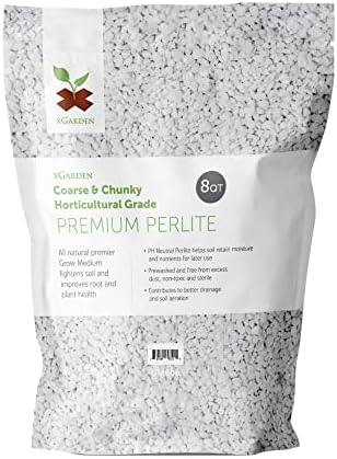 xGarden Horticultural Grade Perlite for Plants Indoor & Outdoor, Coarse & Chunky for House Plants, Gardening & Potting Mix, Organic Soil Amendment