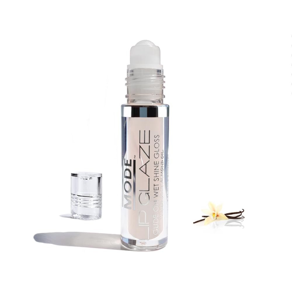 MODE Lip Glaze Cotton Candy Flavored Lip Gloss, Hydrating Sheer Wet Shine, Skincare Fruit Oils