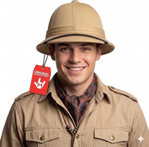 Nicky Bigs Novelties Pith Helmet, Tan Straw Safari Costume Accessory