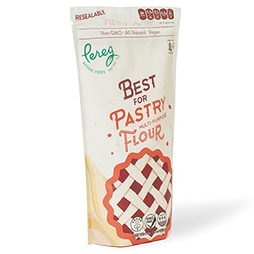 Pereg Fine Pastry Flour (16 oz) - 100% Soft White Wheat - Suitable for Baking, Cookies, Pastries, Croissants, Pie Crust - 9% protein - Non-GMO & Vegan