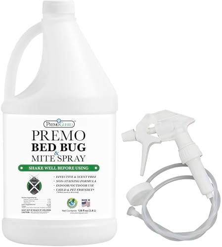 Premo Guard Bed Bug & Mite Killer Spray – University Tested 100% Kill Rate | Natural, Safe for Bedding, Furniture, Fabrics, and Clothing, Non Toxic, Stain & Scent Free, Child & Pet Safe