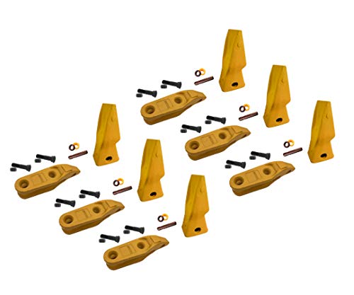 CAT Style J250 Bolt-On Wheel Loader Center Adapter/Shank, HD Abrasion Bucket Tooth & Pin- 1U-0257, 9N-4253 (3)