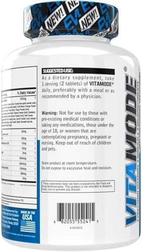 EVL Vitamode - Advanced Daily Men's Multivitamin - 60 Servings | Essential Minerals - Phytonutrient Complex - Active Mens Vitamins for Energy with