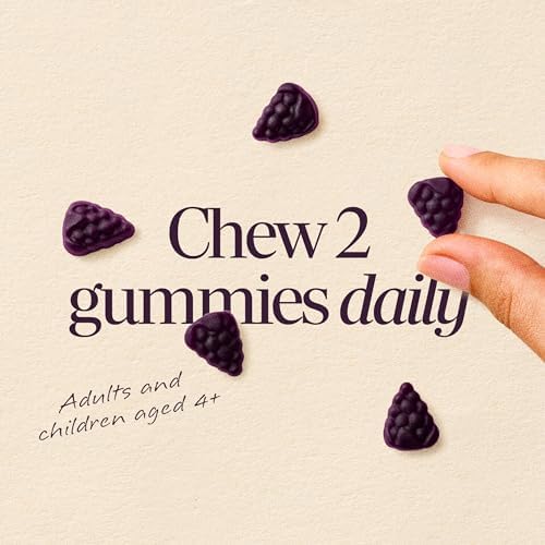 Nature's Way Sambucus Elderberry Gummies for Immune Support* Ages 4+, 60 ct | Immune Gummy with Black Elderberry Extract, Vitamin C, D3, Zinc