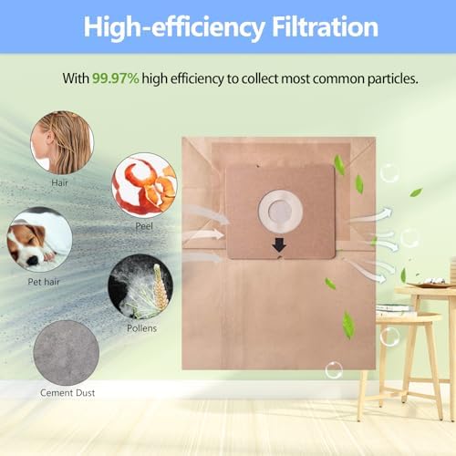 20 Pack Replacement Dust Bag for Zing Canister Vacuum Series #2138425, Bags for Model 4122, 2154, 2154A, 1668, 1668W