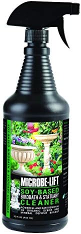 Microbe-Lift Soy-Based Birdbath & Statuary Cleaner – 32 Oz – Safe for Birds – Cleans Garden Statues, Stone, Brick & Sculptures – Natural