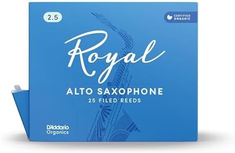 D'Addario Organics Royal Alto Saxophone Reeds Strength 1.5, 3-Pack