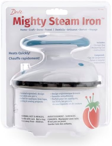 Dritz Mighty Travel Steam Iron: Mini Iron for Quilting, Crafts & Sewing