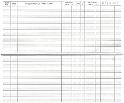 50 Page Checkbook Registers Standard Check Register Bank Transaction Register with 2026 2027 2028 Calendars, Set of 3