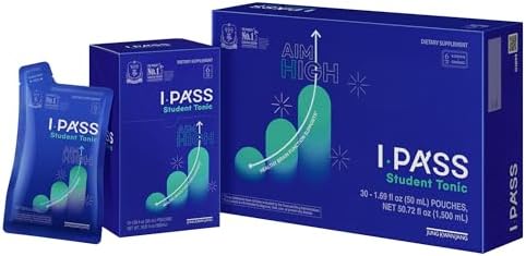 JungKwanJang i-Pass Junior Dietary Supplement- Korean Red Panax Ginseng Extract - Support Immune System, Memory Improvement and Concentration