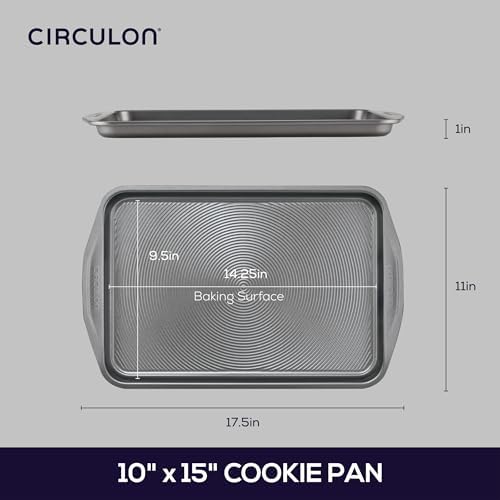 Circulon Nonstick Bakeware Set, Cookie Sheets for Baking Nonstick, 2-Piece, Gray