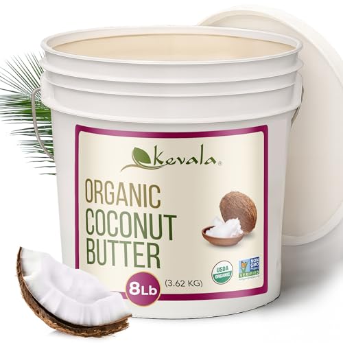 Kevala Organic Coconut Butter - 2 lb, Natural Plant Based Sandwich Spread | Coconut Cream for Cooking and Baking, Addition to Keto Snacks and Breakfast Ingredient, Dairy Free Organic Butter Spread