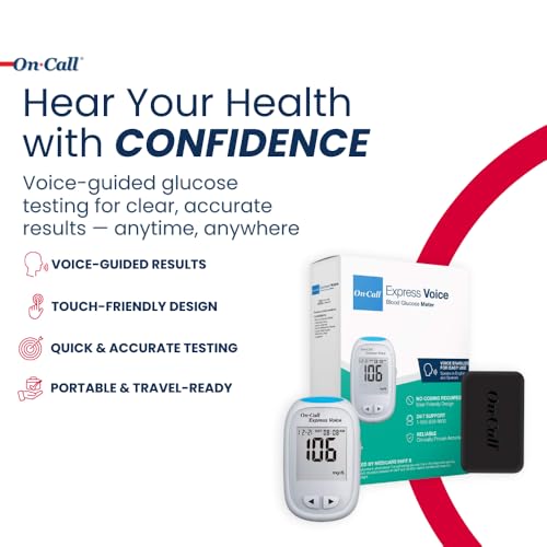 On-Call Blood Glucose Meter Express Voice, Bilingual (English/Spanish)