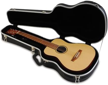 SKB cases Hardshell Guitar Travel Case for Baby Taylor or Martin LX Models, Molded In Bumpers for Protection, Plush Lined Interior and Latches
