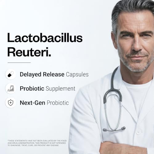 Supersmart - Lactobacillus Reuteri 5 Billion CFU per Day - Probiotic Supplement | Non-GMO & Gluten Free - 60 DR Capsules | 5 billion UFC per day