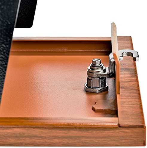Mail Boss Curbside, Wood Grain 7510 Mail Manager Locking Security Mailbox, Steel, Black | Patented anti-pry lock, accepts small packages