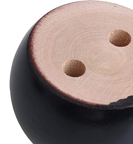 Pack of 4 Walnut Furniture Legs Round Bun Feet 2" Tall Wood Sofa Legs Replacement Legs for Cabinet Couch Chair Dresser