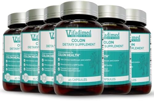 Colon for Diarrhea, IBS-D,Colitis, Soothes Irritation,Enhances Colon's Function. Intestine Lining,Gut Microbiome,Colon Motility. IBS Relief.-45 Capsules